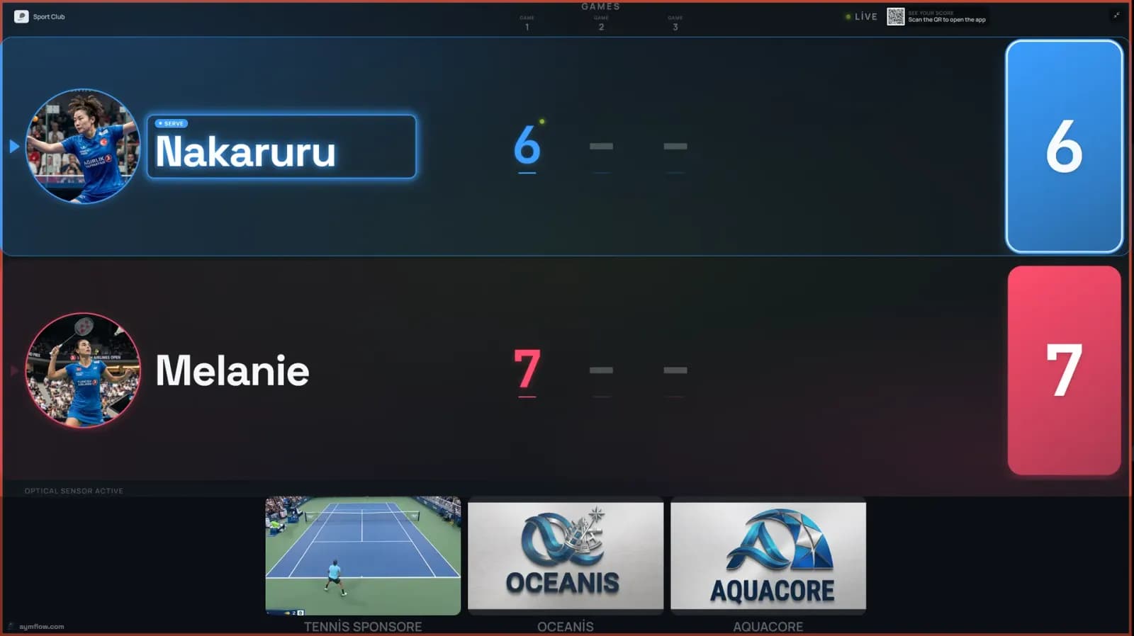 Multi Score Screen – Table Tennis